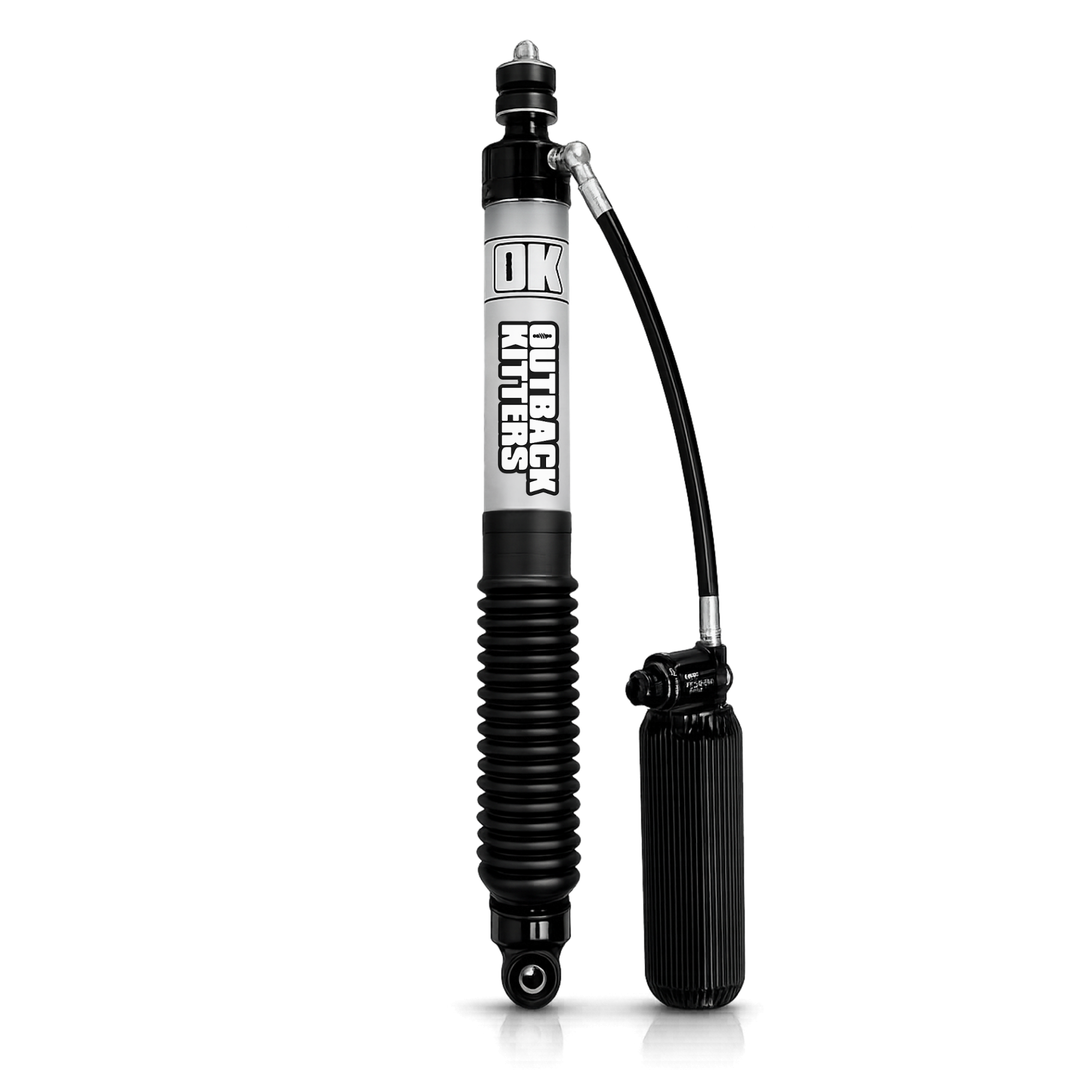 Front 2.5" Remote Reservoir Shock, Compression Adjuster, Suits 3" Lift, Single suits Ram 2500/3500 (11-26) by Outback Kitters