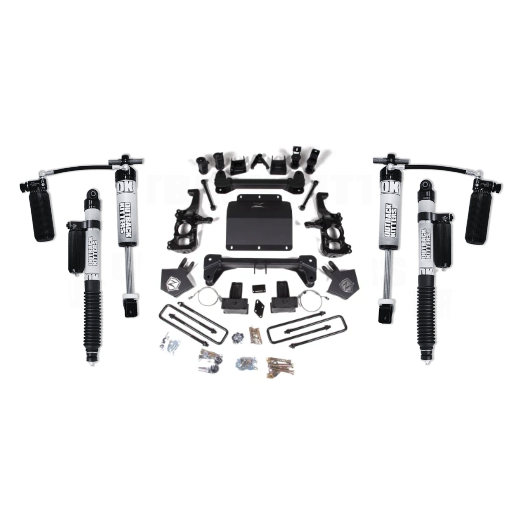 4" Lift Kit with OK 2.5" Remote Reservoir Shocks by Zone Offroad