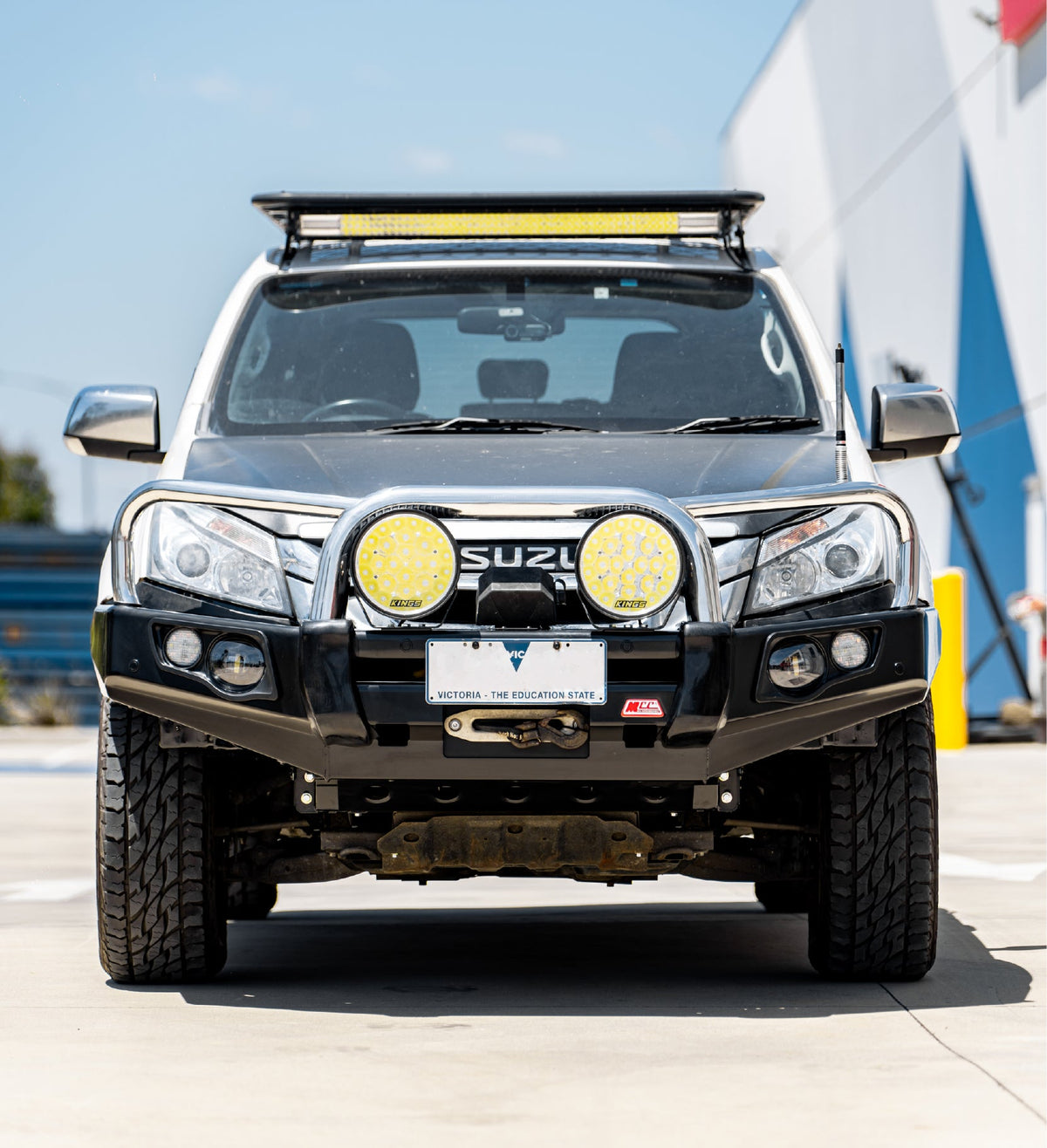 MUX RF 2013-2016 707-01 Falcon Bull Bar Triple Stainless Loops Package (No Foglight) - SKU MCC-08003-701UP