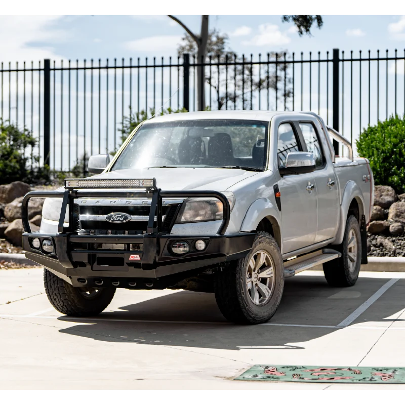 Ranger PK 2009-2011 707-02 Falcon Bull Bar Black A-Frame Package (LED Foglight) - SKU MCC-05002-702FOGUP