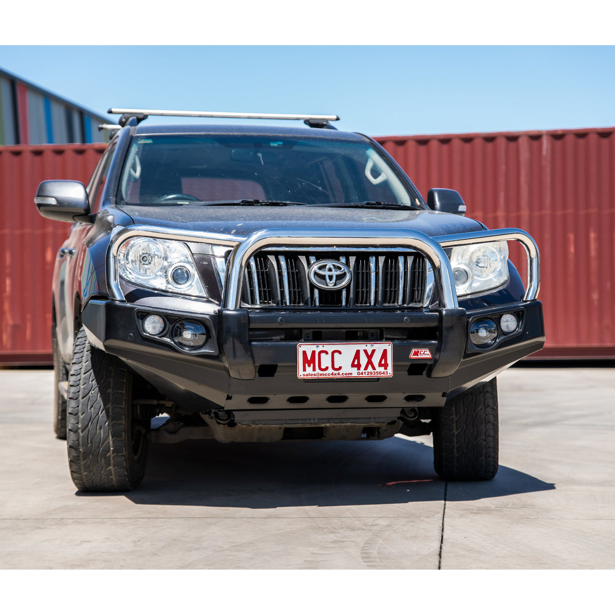 Prado 150 prefacelift 2009-2017 707-01 Falcon Bull Bar Triple Stainless Loops Package (No Foglight) - SKU MCC-01011-701UP