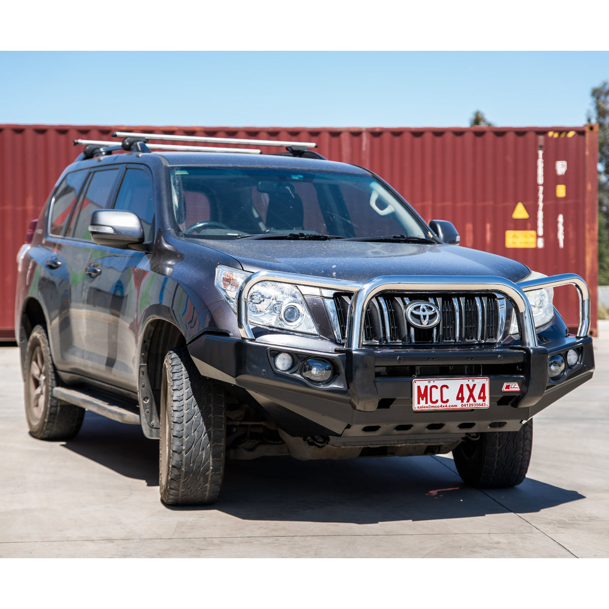 Prado 150 prefacelift 2009-2017 707-01 Falcon Bull Bar Triple Stainless Loops Package (No Foglight) - SKU MCC-01011-701UP