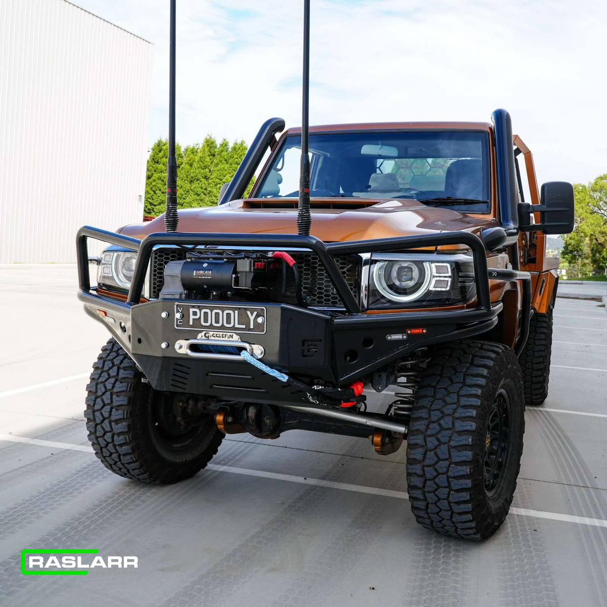 Raslarr 70 Series Toyota Landcruiser POOLY Bull Bar