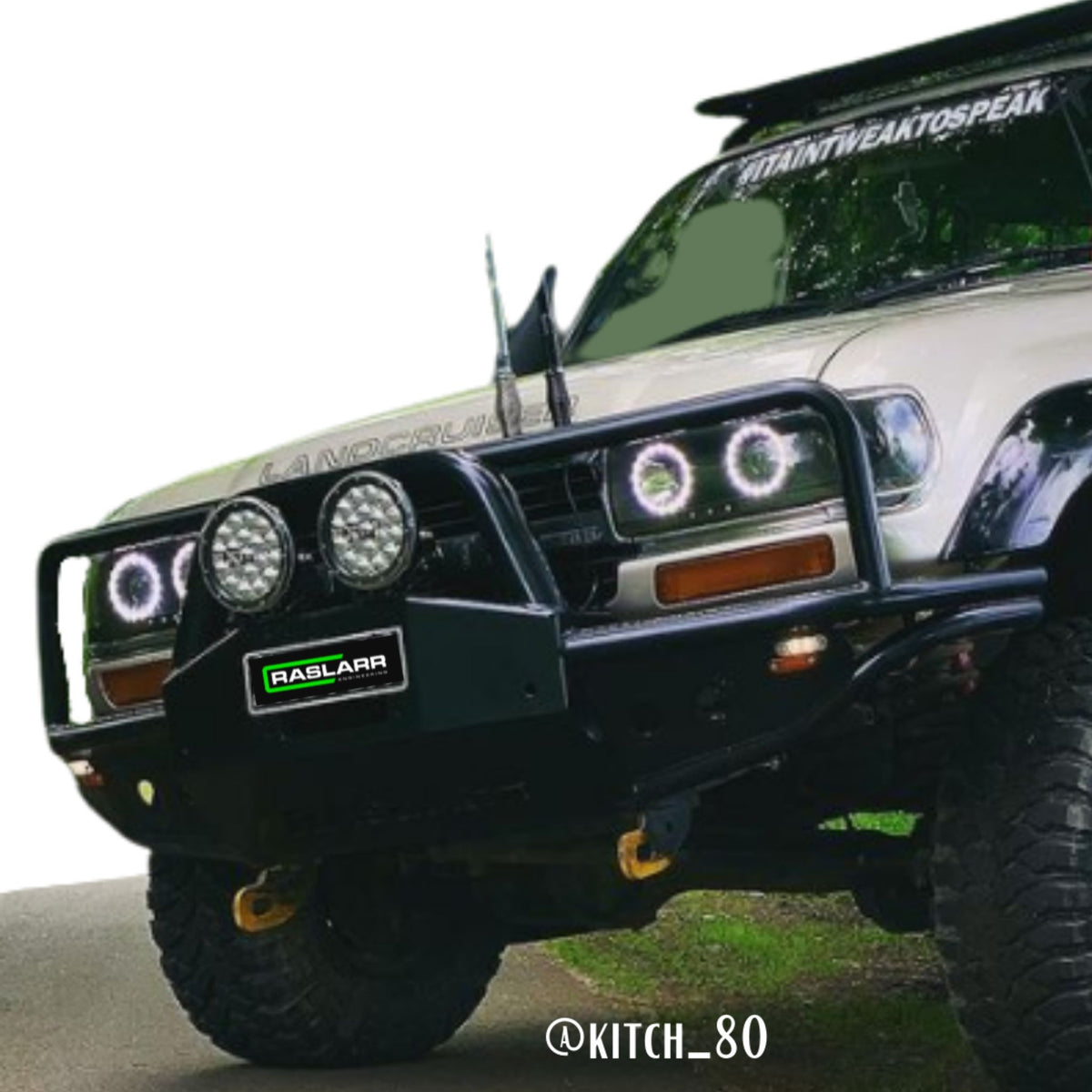 Raslarr 80 Series Toyota Landcruiser Azza Bull Bar Old Hoops