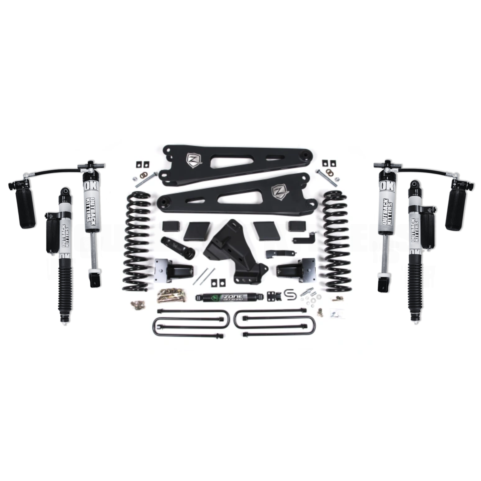 5" Lift Kit with OK 2.5" Shocks suits Ford F-250 Super Duty/F-350 Super Duty (20-22) by Zone Offroad