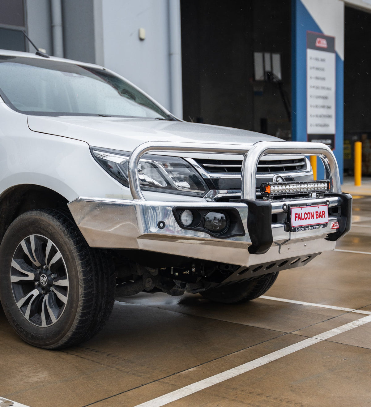 Colorado RG Trail Blazer 2017-2020 707-01A Alloy Falcon Bull Bar Triple Loops Package (LED Foglight) - SKU MCC-07005-701A