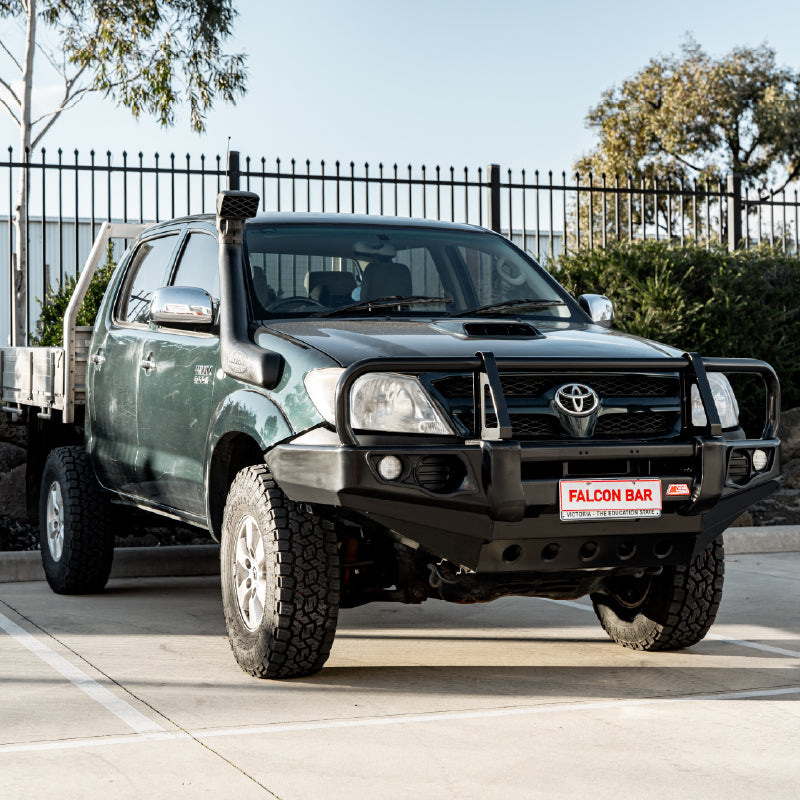 Hilux GGN25R 2005-2011 707-02 Falcon Bull Bar Black A-Frame Package (No Foglight) - SKU MCC-01002-702UP