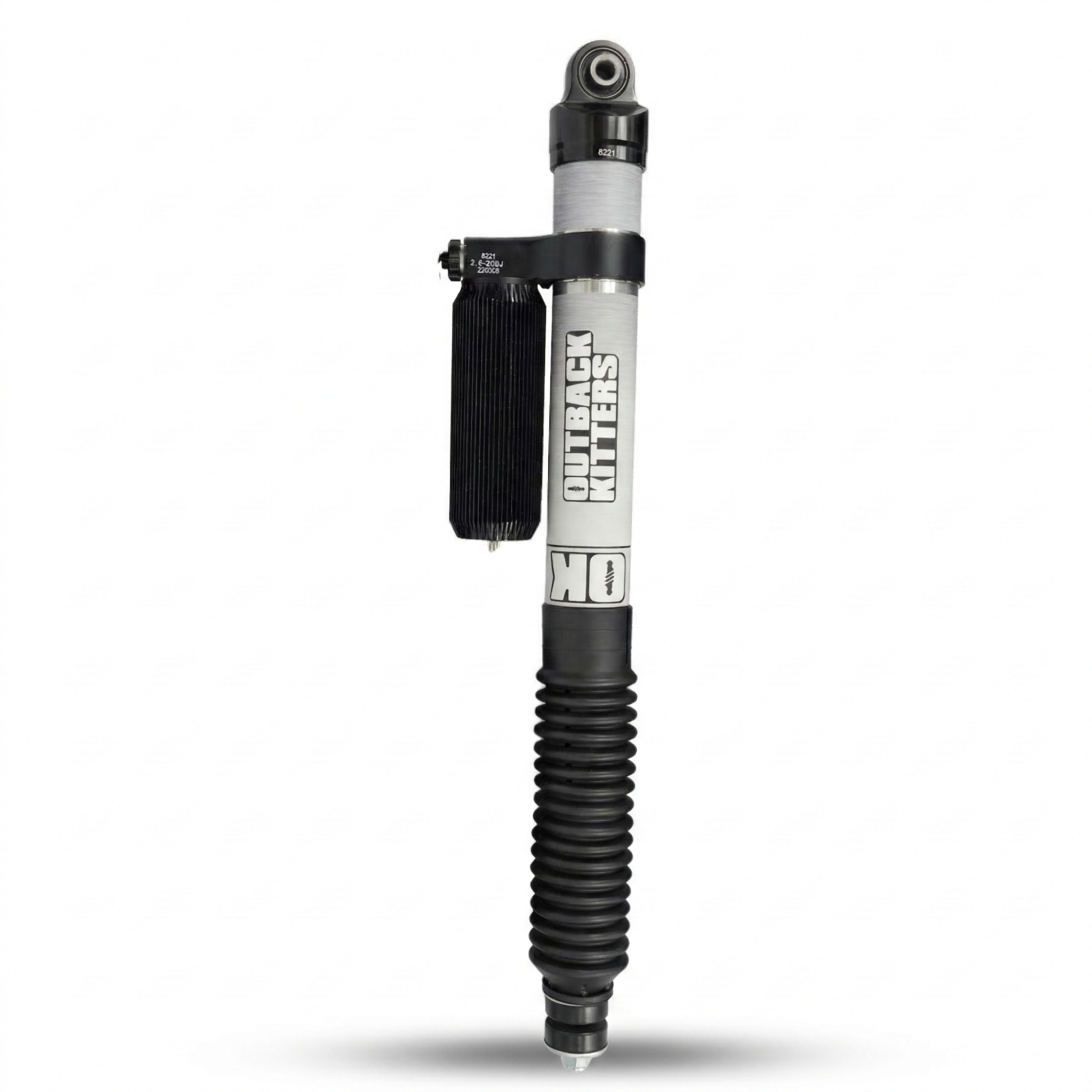 Rear 2.5" Remote Reservoir Shock, Compression Adjuster, Suits Stock Height, Single suits Ram 3500 (13-26) by Outback Kitters