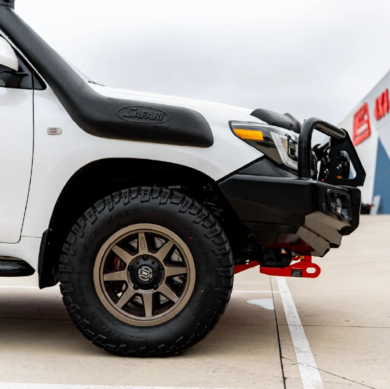 Land Cruiser 200 series prefacelift 2007-2015  707-02 Falcon Bull Bar Black A-Frame Package (LED Foglight) - SKU MCC-01008-702FOGUP