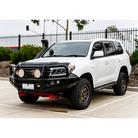 Land Cruiser 200 series prefacelift 2007-2015  707-02 Falcon Bull Bar Black A-Frame Package (LED Foglight) - SKU MCC-01008-702FOGUP