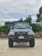 Land Cruiser 70 series 2007-Current 707-01 Falcon Bull Bar Single Black Loop Package (No Foglight) - SKU MCC-01005-701SBL