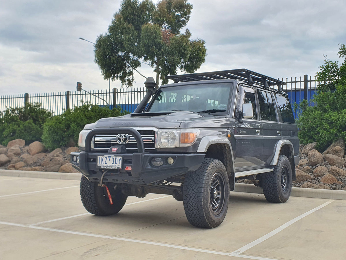 Land Cruiser 70 series 2007-Current 707-01 Falcon Bull Bar Single Stainless Loop Package (No Foglight) - SKU MCC-01005-701SSL