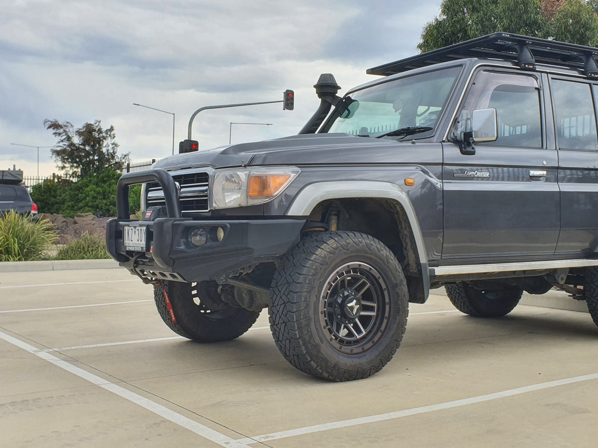 Land Cruiser 70 series 2007-Current 707-01 Falcon Bull Bar Single Black Loop Package (No Foglight) - SKU MCC-01005-701SBL