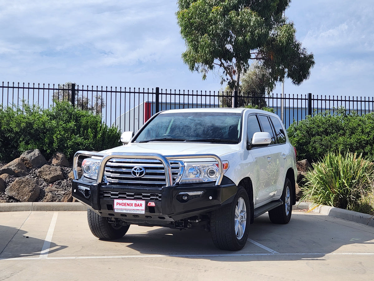 Land Cruiser 200 series prefacelift 2007-2015  808-01 Phoenix Bull Bar Triple Stainless Loops Package - SKU MCC-01008-801