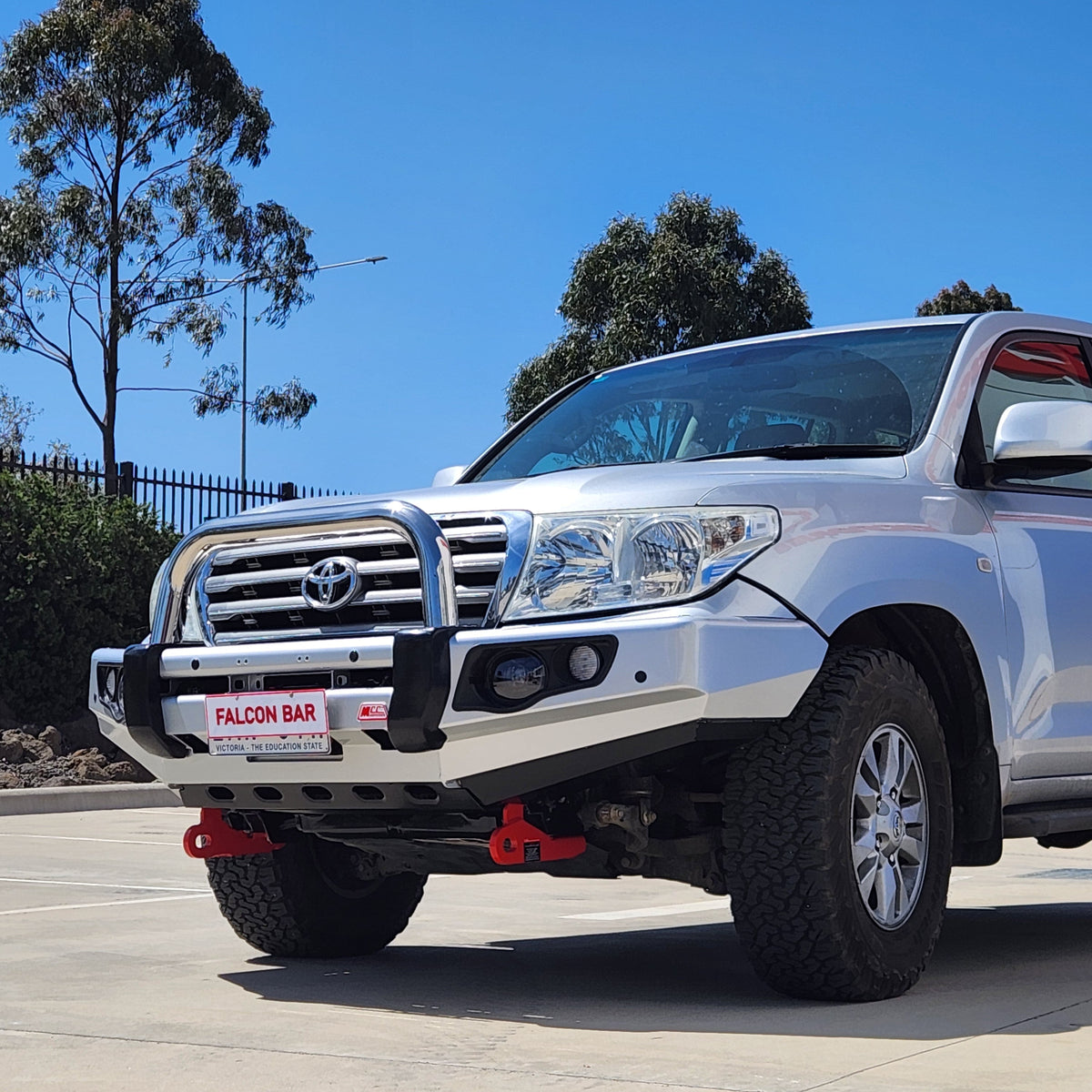 Land Cruiser 200 series prefacelift 2007-2015 707-01 Falcon Bull Bar Single Black Loop Package (No Foglight) - SKU MCC-01008-701SBL
