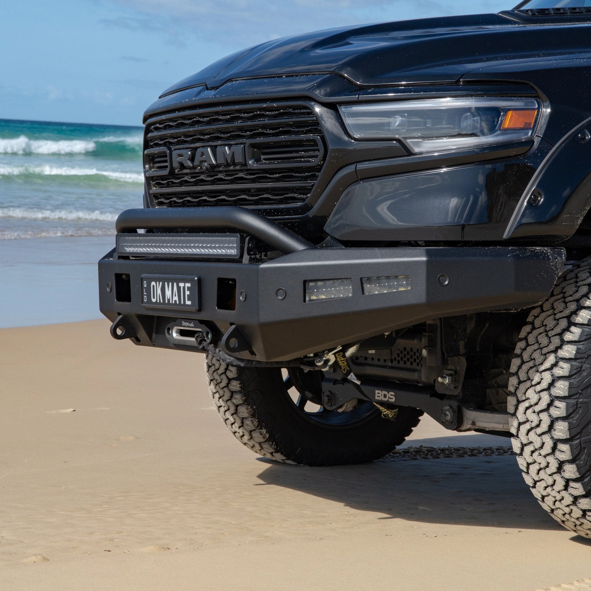 Pre Runner Bar (Raw) suits Ram 1500 Rebel (2019+) by Outback Kitters