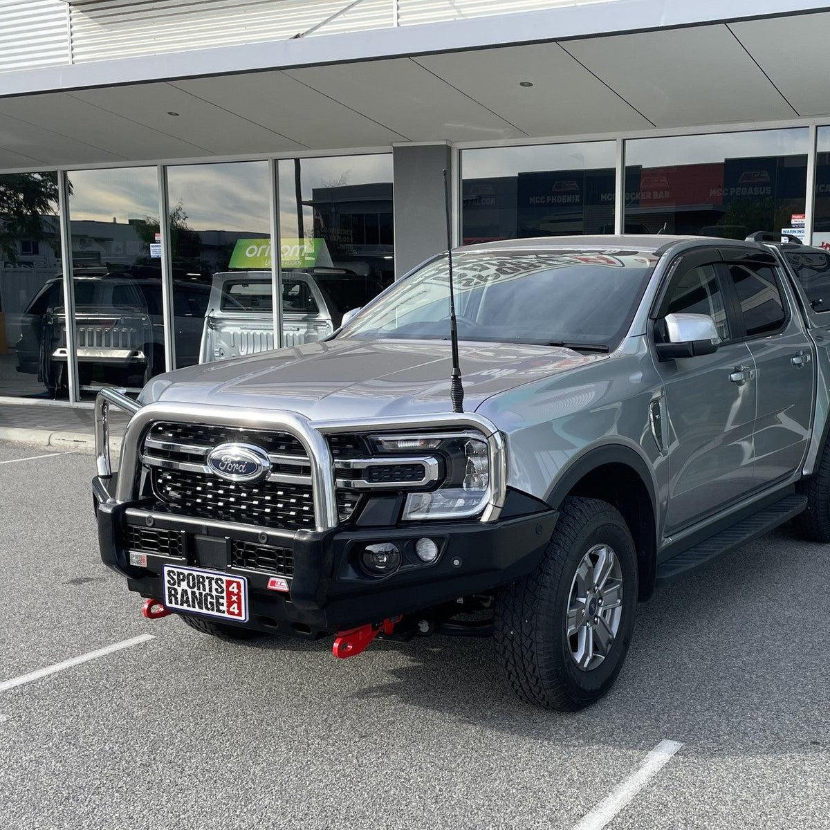 Next-Gen Ranger/Everest 2022-On - 707-01 Falcon Bull Bar Triple Stainless Loops Package (LED Foglight) - SKU MCC-05010-701FOGUP