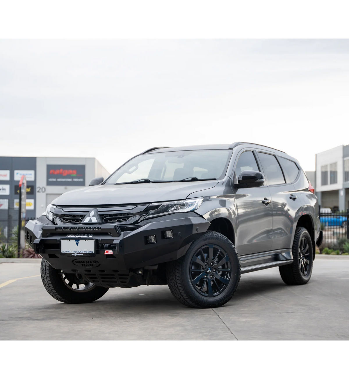 Pajero Sport QE 2015-2020 078-01SQL Rocker Bull Bar Single Low Loop Package - SKU MCC-02010-7801SQL