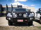 Patrol Y62 Series 1-4 2012-2018 707-02 Falcon Bull Bar Black A-Frame Package (LED Foglight) - SKU MCC-03005-702FOGUP