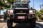 Land Cruiser 70 series 2007-2022 707-02 Falcon Bull Bar Black A-Frame Package (No Foglight) - SKU MCC-01005-702UP