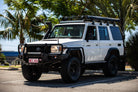 Land Cruiser 70 series 2007-2022 707-02 Falcon Bull Bar Black A-Frame Package (No Foglight) - SKU MCC-01005-702UP