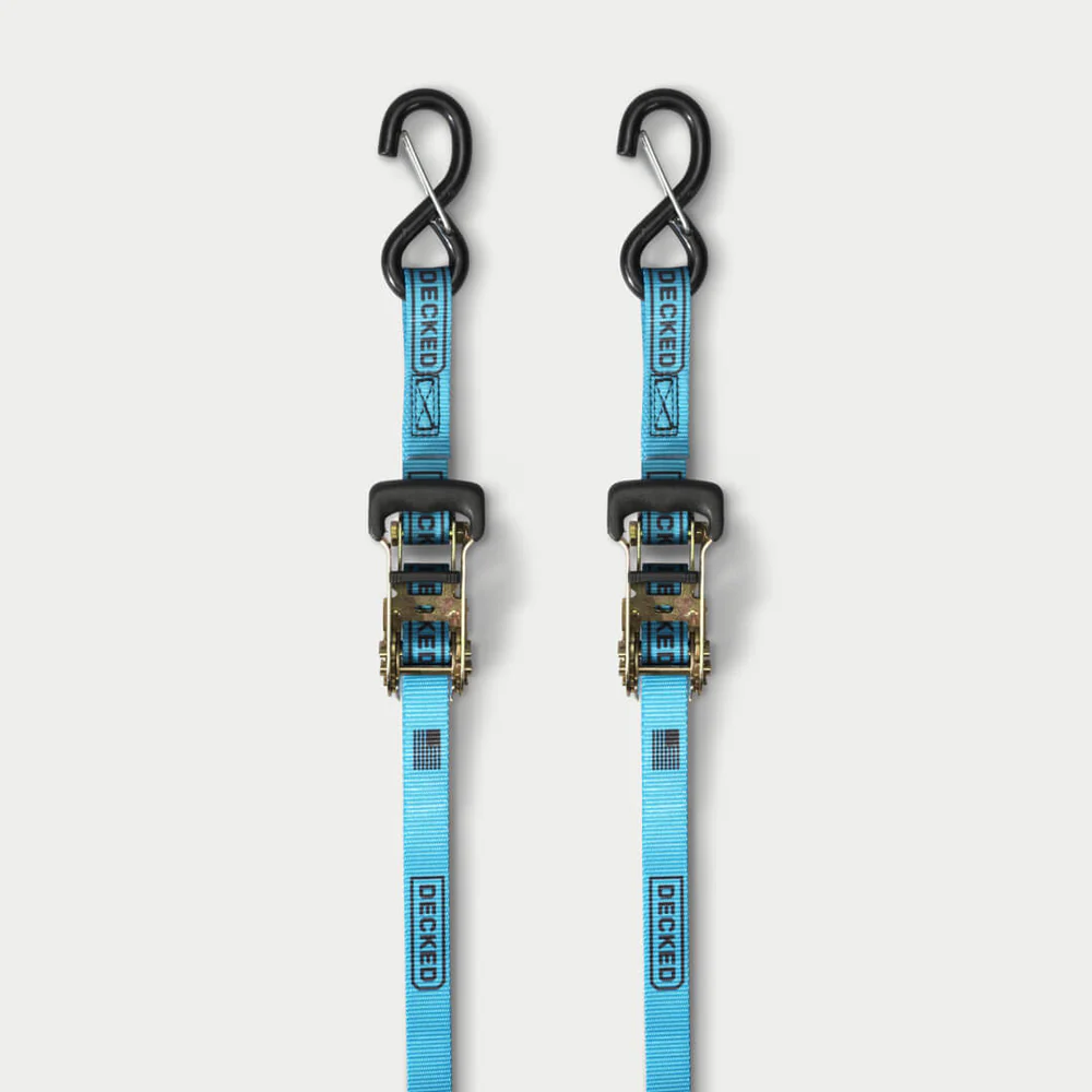 Rachet Straps, Blue, Set of 2 by DECKED