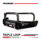 Triton MV 2024-On 808-01 Phoenix Bull Bar Triple Stainless Loops Package