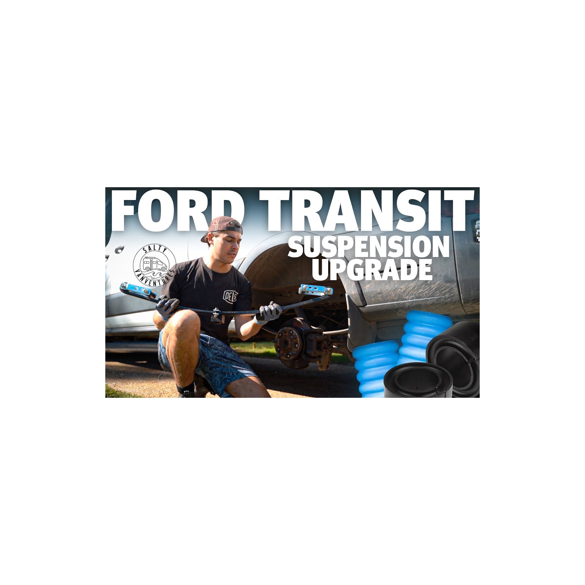 Rear SumoSprings - 450kg - Dark Blue suits Ford Transit 4x2 (2015+), Ford Transit 4x4 (2020+) by SuperSprings International