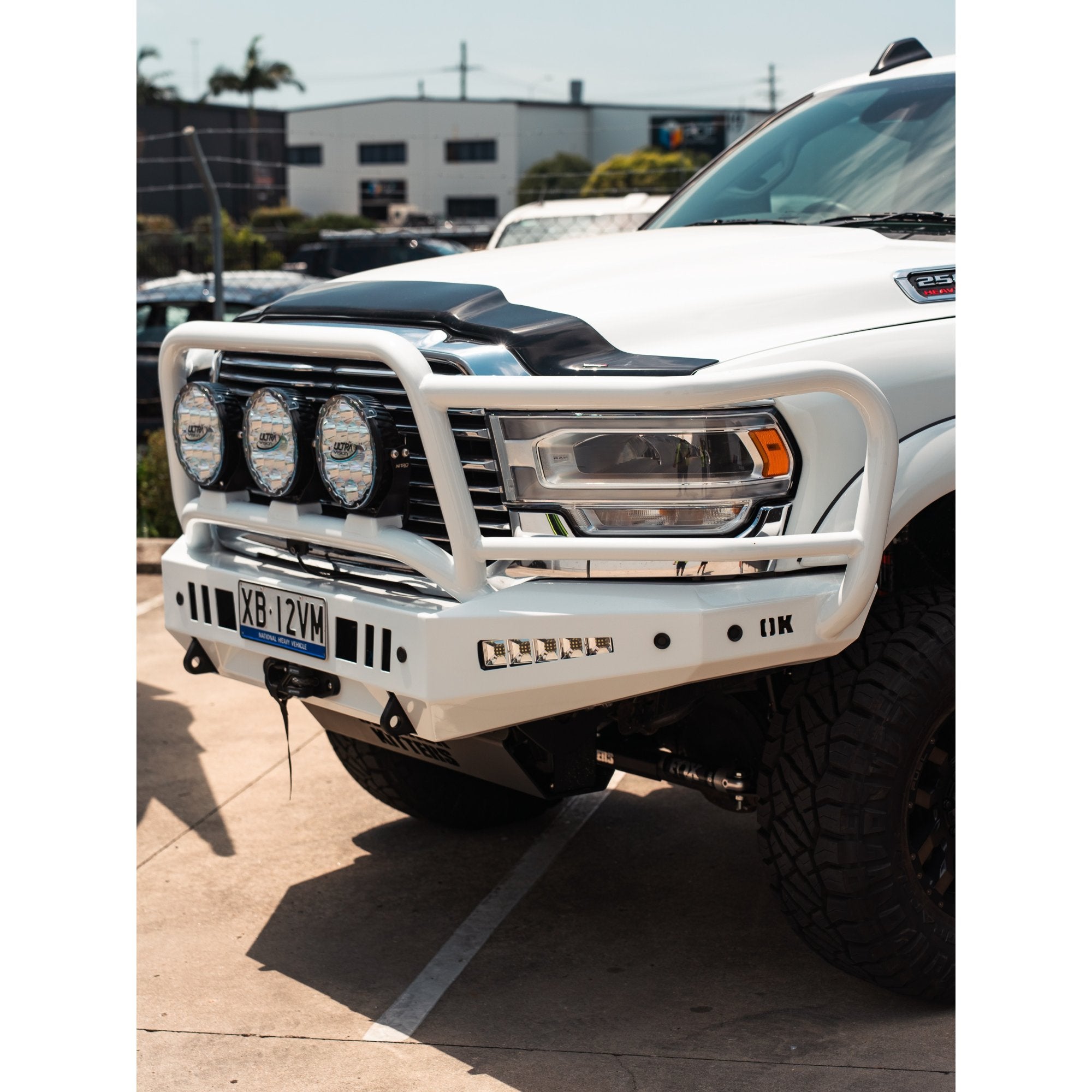 Full Guard Bar, 3 Tabs, Texture Black suits Ram 2500/3500 (2019-2024) by Outback Kitters
