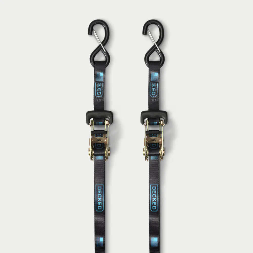 Rachet Straps, Black, Set of 2 by DECKED