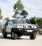 Navara D22 1997-2015 707-01 Falcon Bull Bar Triple Stainless Loops Package (LED Foglight) - SKU MCC-03008-701FOGUP