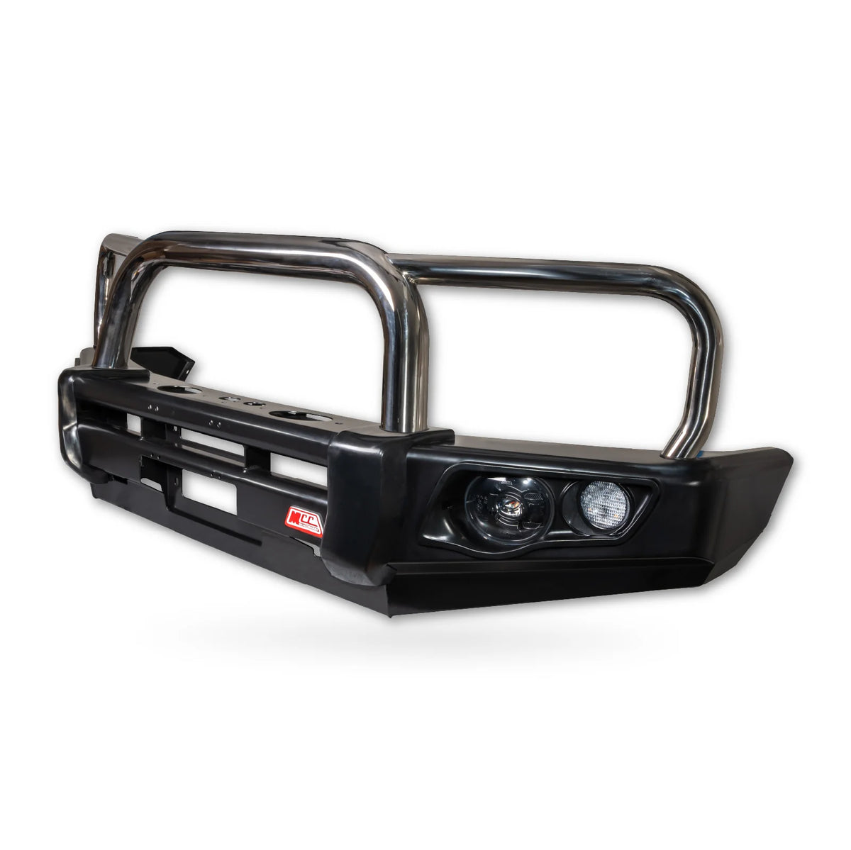 Prado 90 1996-2002 707-01 Falcon Bull Bar Triple Stainless Loops Package (LED Foglight) - SKU MCC-01009-701FOGUP