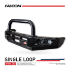 BT50 UP UR 2012-2020 707-01 Falcon Bull Bar Single Black Loop Package (LED Foglight) - SKU MCC-06002-701SBLFOG