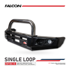 Prado 120 2002-2009 707-01 Falcon Bull Bar Single Black Loop Package (No Foglight) - SKU MCC-01010-701SBL