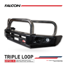 Great Wall V200 V240 2009-2019 707-01 Falcon Bull Bar Triple Stainless Loops Package (No Foglight) - SKU MCC-11001-701UP