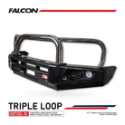 Jackaroo U8 1998-2004 707-01 Falcon Bull Bar Triple Stainless Loops Package (No Foglight) - SKU MCC-07006-701