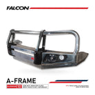 MUX RF 2013-2016 707-02 707-02A Alloy Falcon Bull Bar Black A-Frame Package (LED Foglight) - SKU MCC-08003-702A