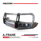 Prado 90 1996-2002 707-02A Alloy Falcon Bull Bar Black A-Frame Package (LED Foglight) - SKU MCC-01009-702AW