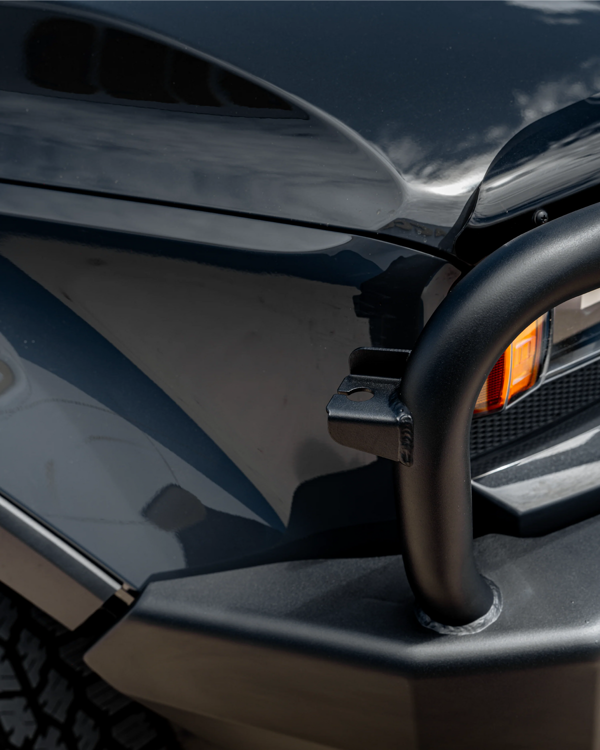 Prado 250 2025-On (With Fog) 707-02 Falcon Bull Bar Black A-Frame Package (LED Foglight) (Sand Black)