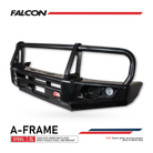 Patrol Y62 Series 1-4 2012-2018 707-02 Falcon Bull Bar Black A-Frame Package (No Foglight) - SKU MCC-03005-702UP