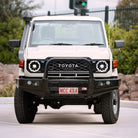 Land Cruiser 70 Series Single Cab 2024-On 707-01 Falcon Bull Bar Single Black Loop Package (LED Foglight)