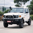 Land Cruiser 70 Series Single Cab 2024-On 707-01 Falcon Bull Bar Single Stainless Loop Package (LED Foglight)