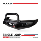 Fortuner 2015-2020 078-01SQSBL Rocker Bull Bar Single Sand Black Loop Package - SKU MCC-01018-7801SQSBL