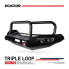 BT50 TF 2021-2025 078-02SQ Rocker Bull Bar Triple Loops Package - SKU MCC-06004-7802SQ