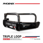 Ranger Raptor 2018-2021 808-01 Phoenix Bull Bar Triple Stainless Loops Package - SKU MCC-05008-801