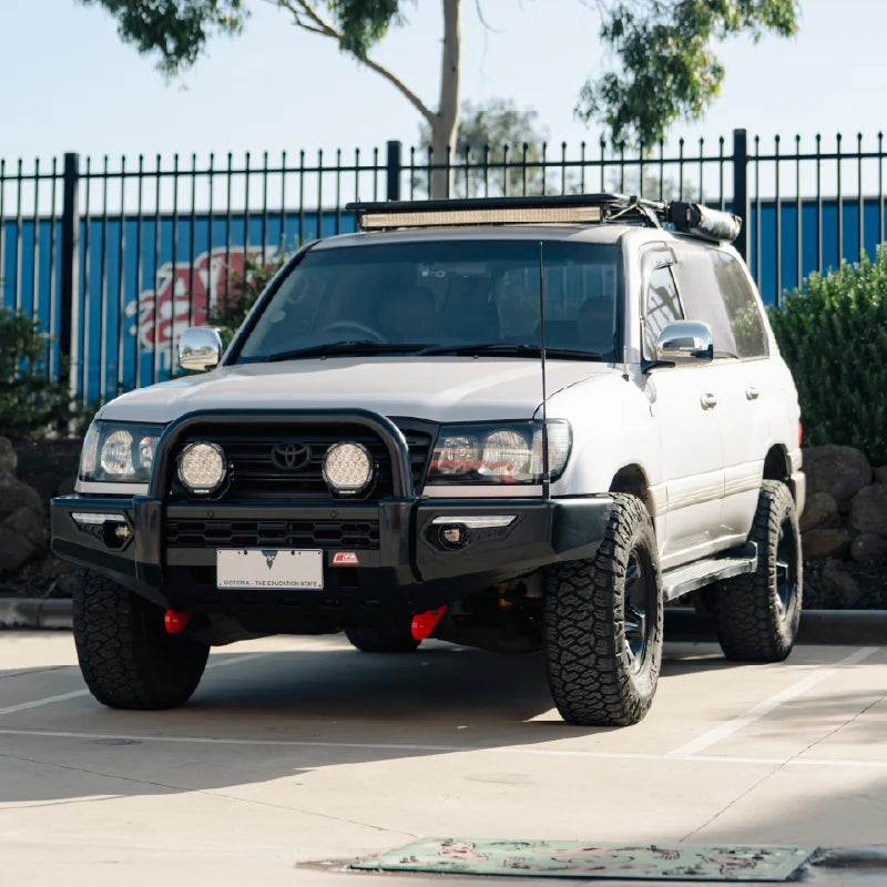 Land Cruiser 100 series 1998-2007  808-01 Phoenix Bull Bar Single Black Loop Package - SKU MCC-01007-801SBL