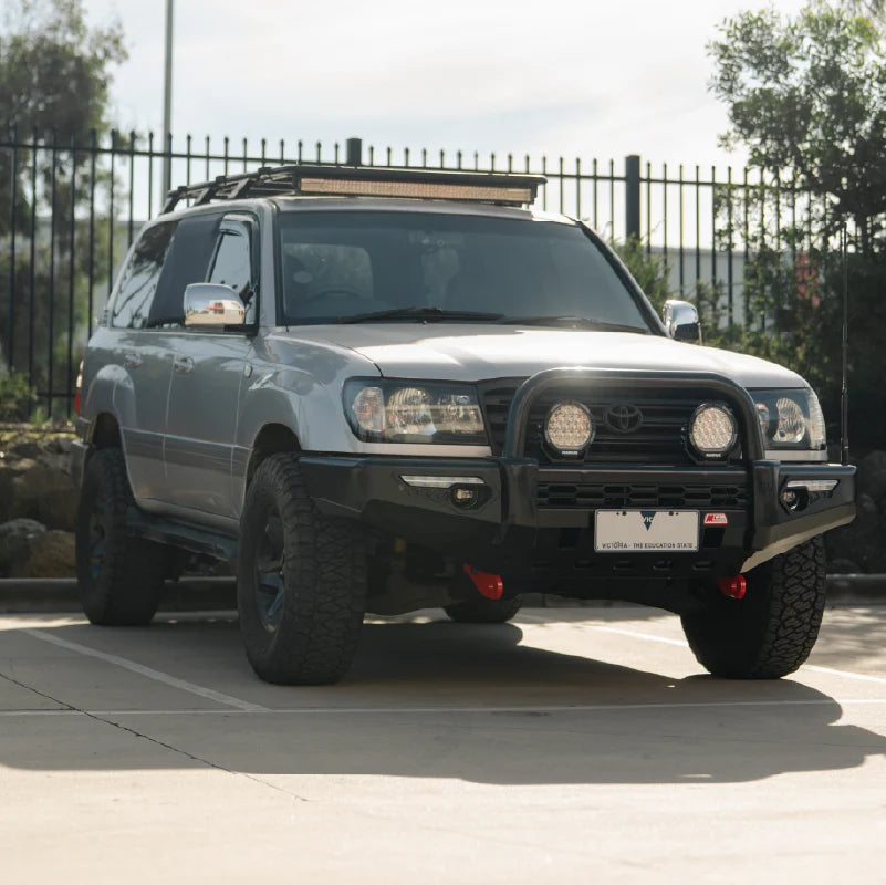 Land Cruiser 100 series 1998-2007  808-01 Phoenix Bull Bar Single Black Loop Package - SKU MCC-01007-801SBL