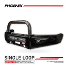 Land Cruiser 79 Series Single Cab 2024-On - 808-01 Phoenix Bull Bar Single Stainless Loop Package - SKU MCC-01024-801SSLSC