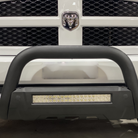 Polished SS Nudge Bar with DBL Row Light Bar suits Ram 1500 DS (13-24) by AMTRUX