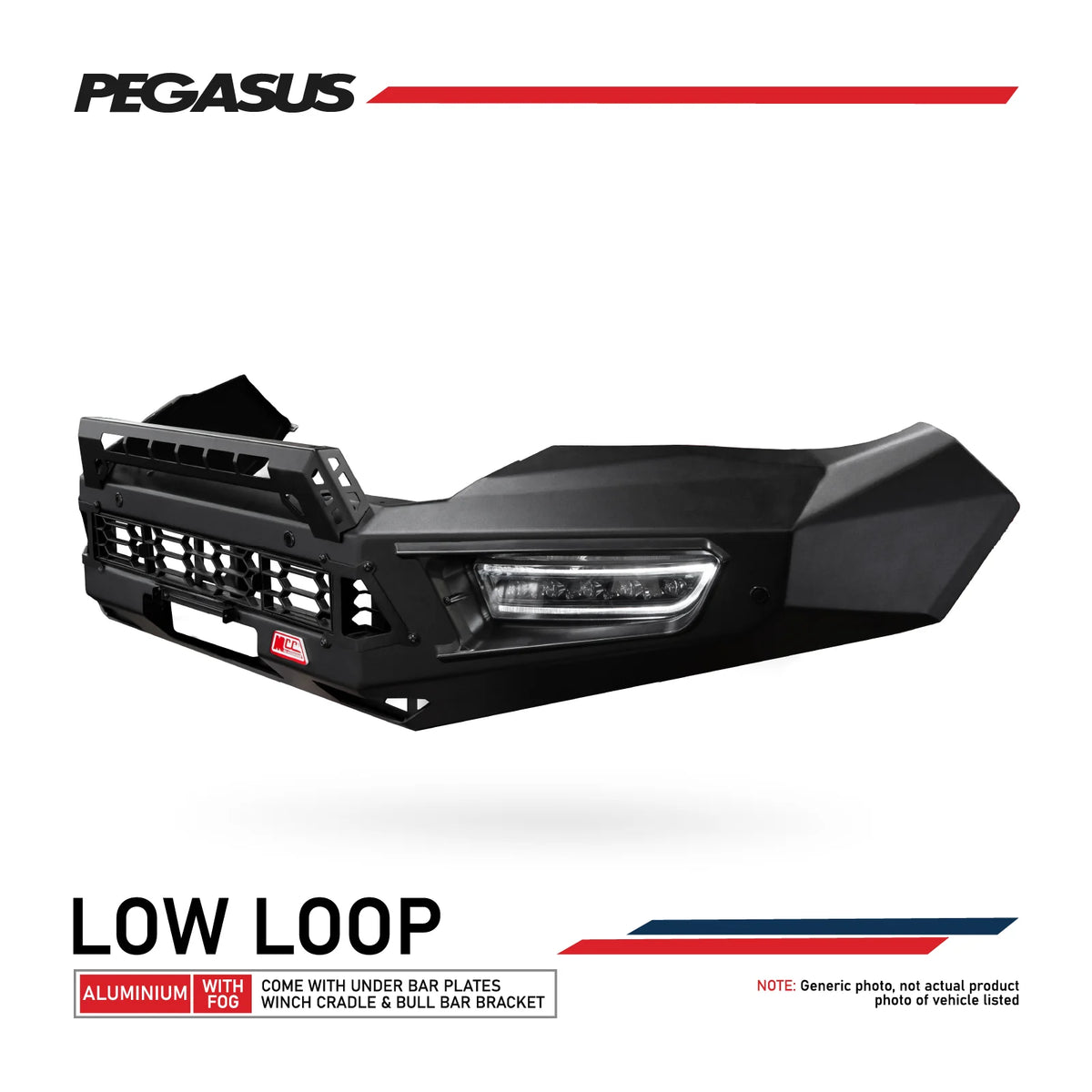 Hilux N80 2016-2021 909-01 Alloy Pegasus Bull Bar Bumper Replacement Package - SKU MCC-01017-901